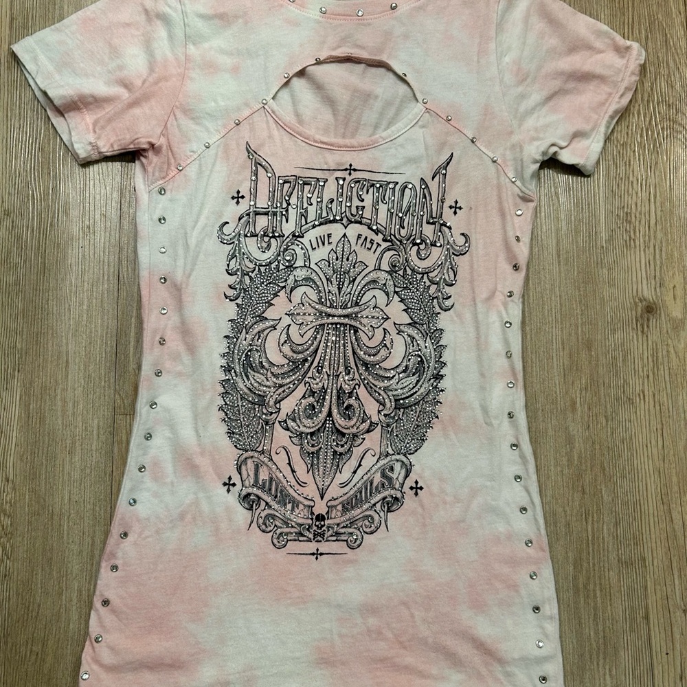 Affliction Women's Tie-Dye Graphic Tee Small